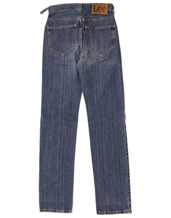 Lee Damen Straight Jeans W26 L32 Blaue Baumwolle
