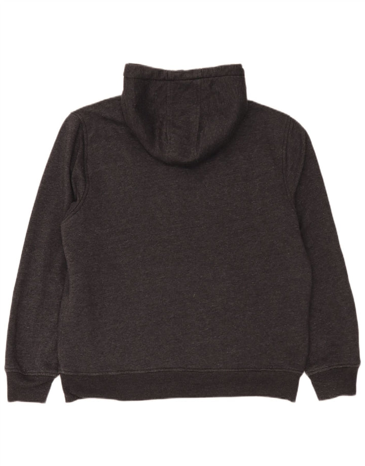 Gap Herren-Kapuzenpullover mit grafischem Reißverschluss, mittelgraue Baumwolle