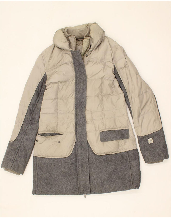 ADD Womens Padded Coat UK 14 Large Beige Colourblock Polyamide Vintage ADD and Second-Hand ADD from Messina Hembry 