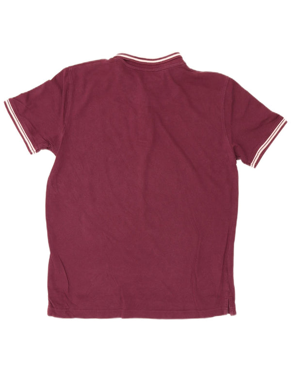 Dack's Herren-Poloshirt aus mittlerer burgunderroter Baumwolle
