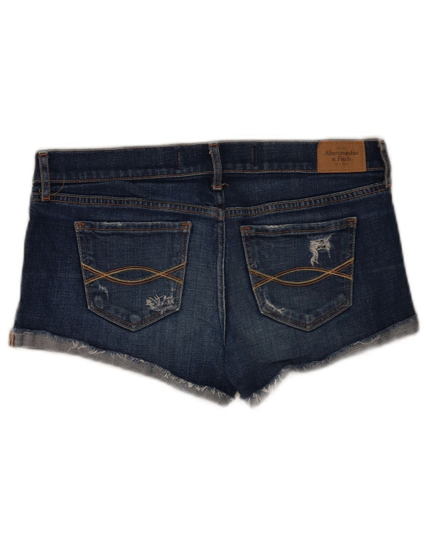 Abercrombie & Fitch Damen Distressed Denim Shorts US 4 Small W27 Blau