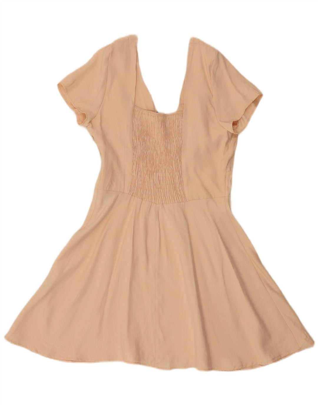 ZARA Womens A-Line Dress UK 14 Large Pink Viscose