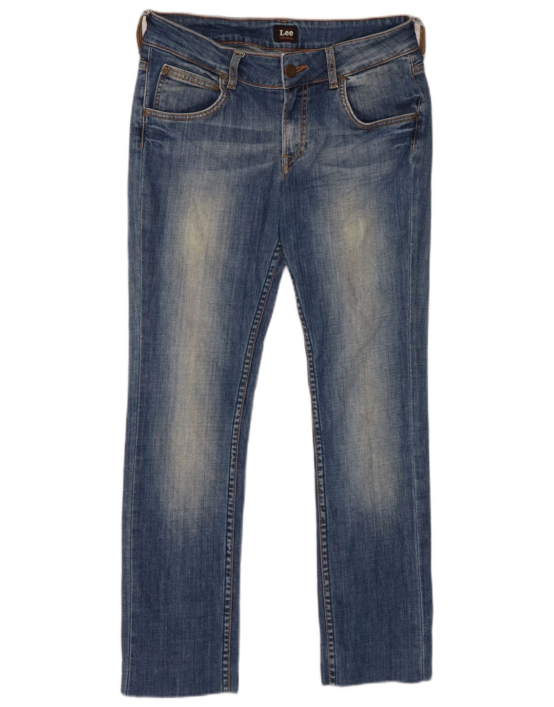 Lee Damen Amy Straight Jeans W30 L29 Blaue Baumwolle