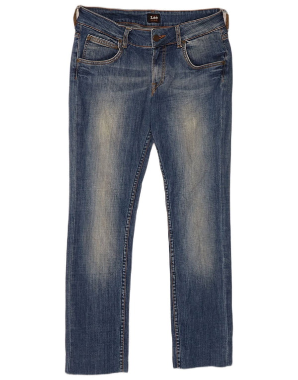 Lee Damen Amy Straight Jeans W30 L29 Blaue Baumwolle