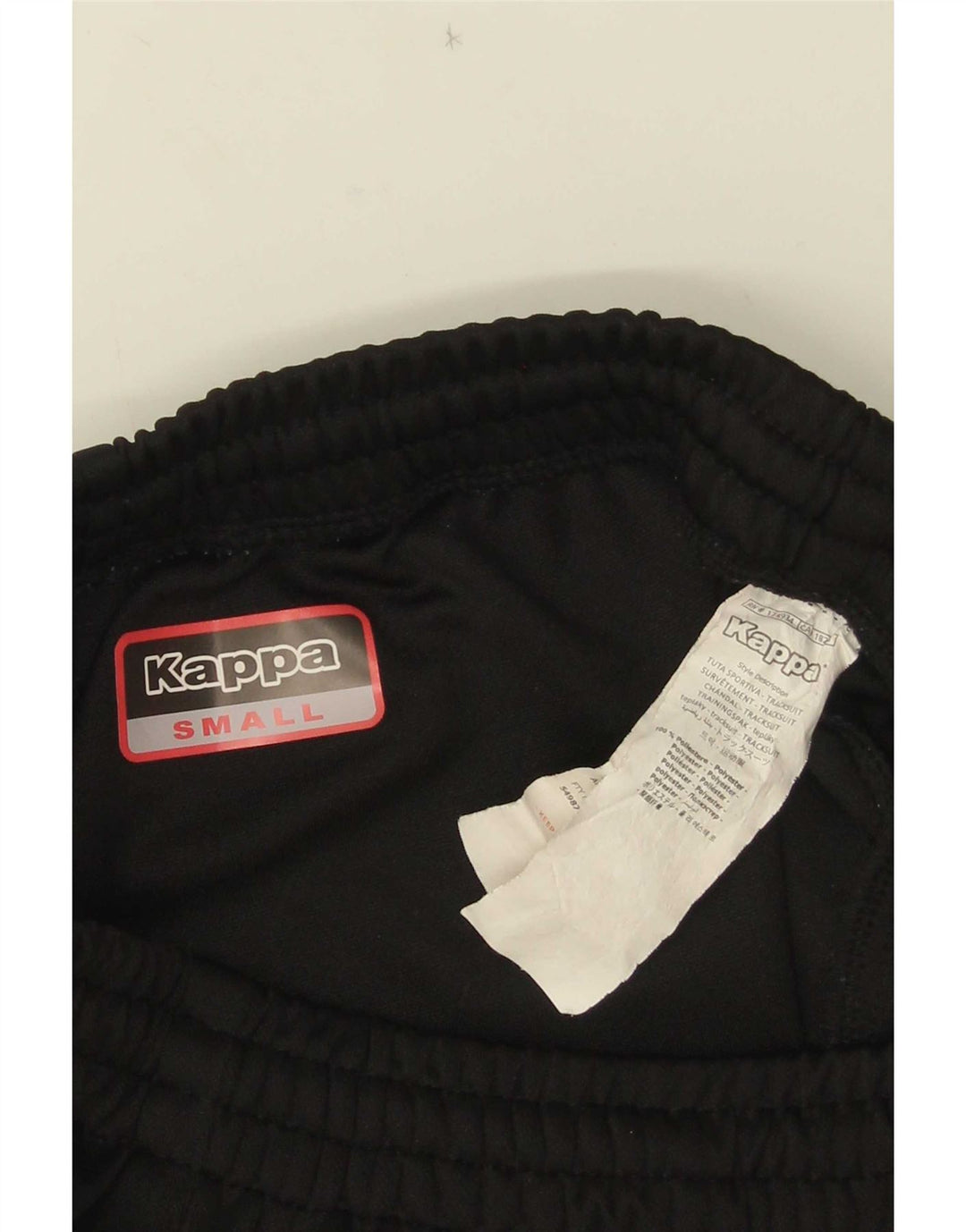 Kappa Herren-Trainingshose mit Grafik, Größe S, Schwarz, Polyester