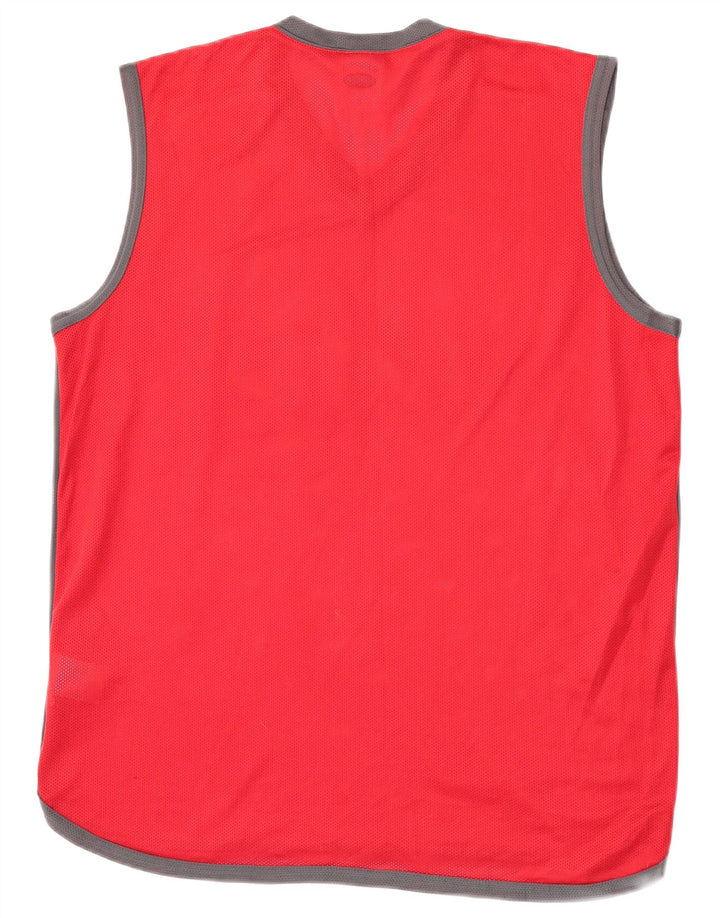 Adidas Herren Graphic Vest Top Großes rotes Polyester