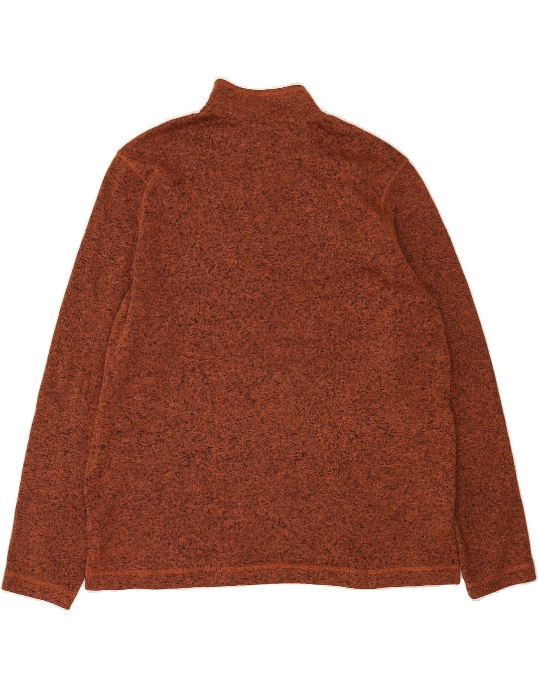EDDIE BAUER Mens Tall Zip Neck Sweatshirt Jumper XL Brown Flecked Vintage Eddie Bauer and Second-Hand Eddie Bauer from Messina Hembry 