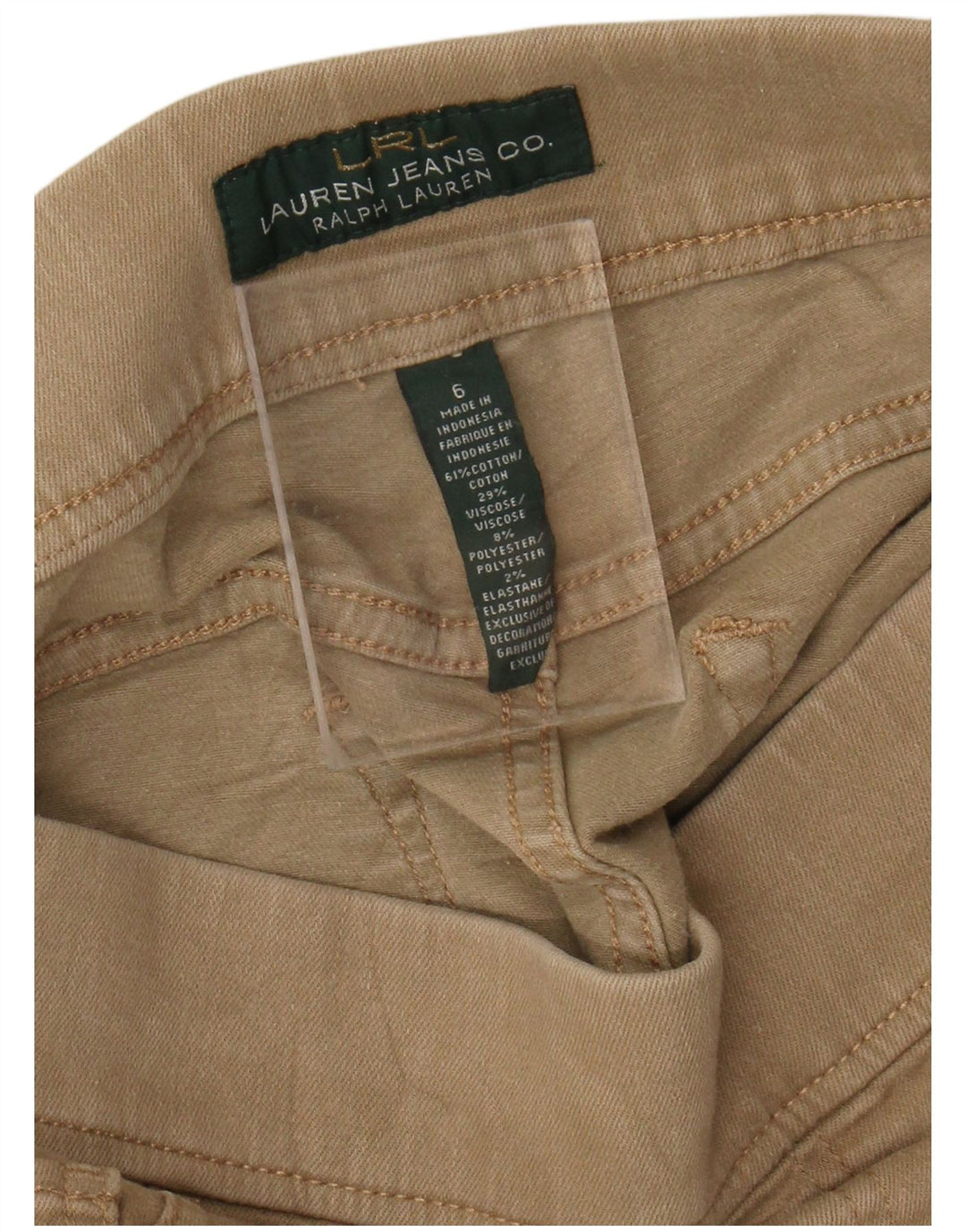 Ralph Lauren Damen Jegging-Hose US 6 Medium W28 L28 Beige Baumwolle