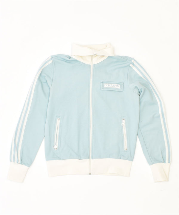 ADIDAS Damen-Trainingsanzug, Top-Jacke, EU 44, groß, blau, Baumwolle, Sport