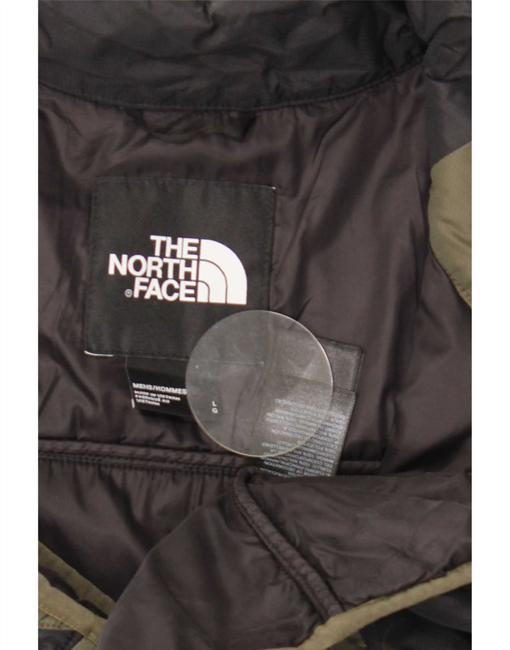 The North Face Herren Wattierte Jacke UK 40 Large Khaki Colourblock Nylon