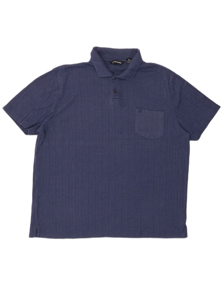 PIERRE CARDIN Herren Poloshirt XL Marineblau Baumwolle
