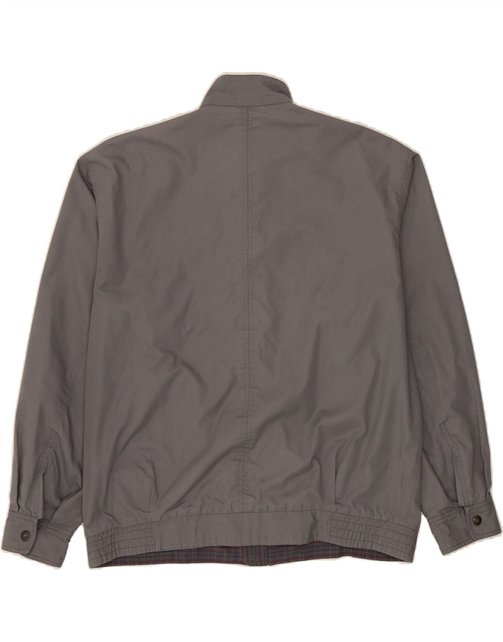 VINTAGE Mens Bomber Reversible Jacket UK 38 Medium Grey Polyester Vintage Vintage and Second-Hand Vintage from Messina Hembry 