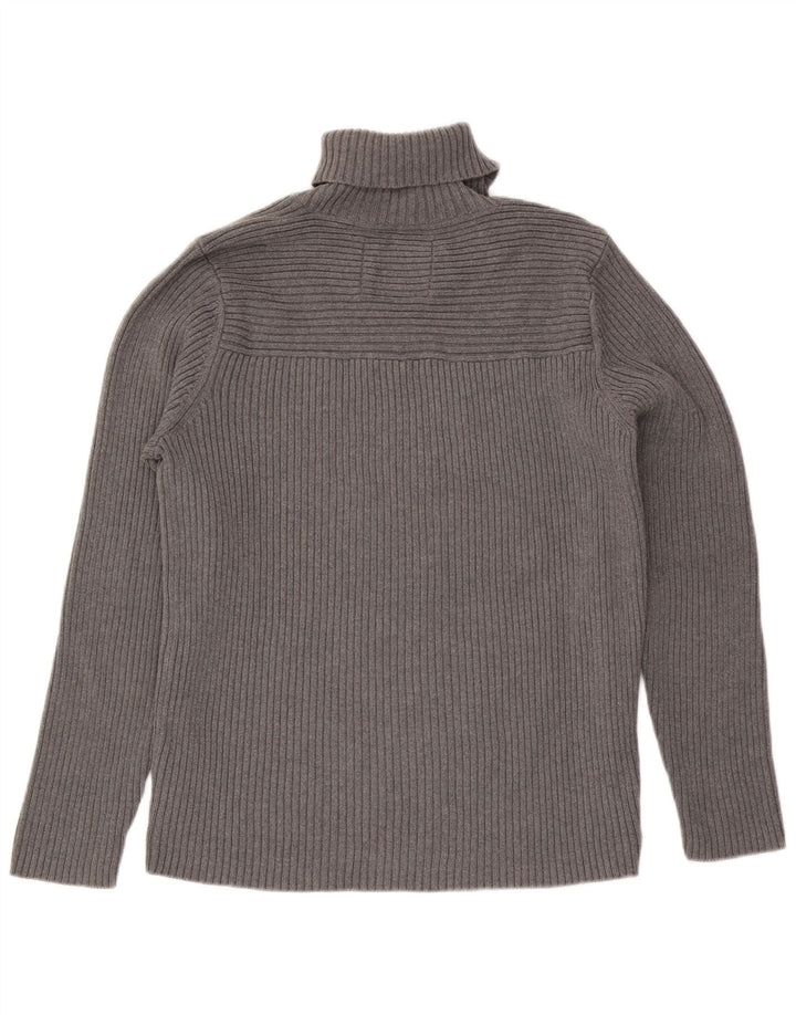 G-Star Herren-Pullover mit Rollkragen, Grafik, XL, graue Baumwolle