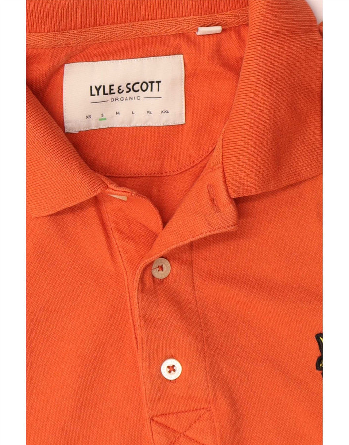 Lyle & Scott Herren Poloshirt Small Orange Baumwolle