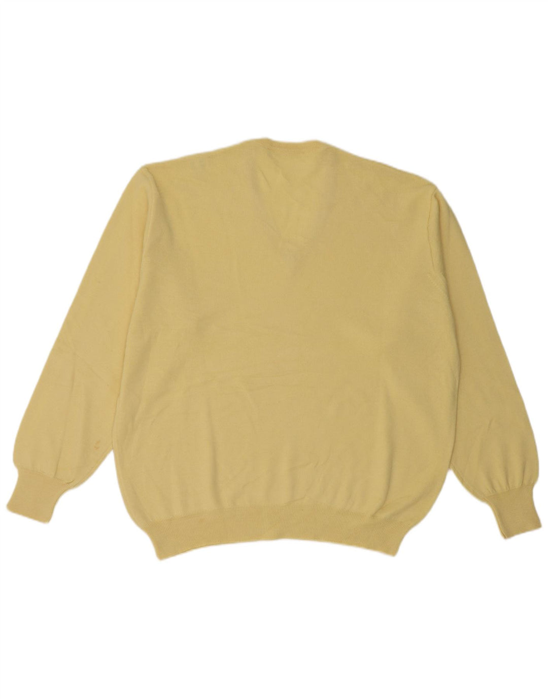 Vintage Herren V-Ausschnitt Pullover Pullover Groß Gelb