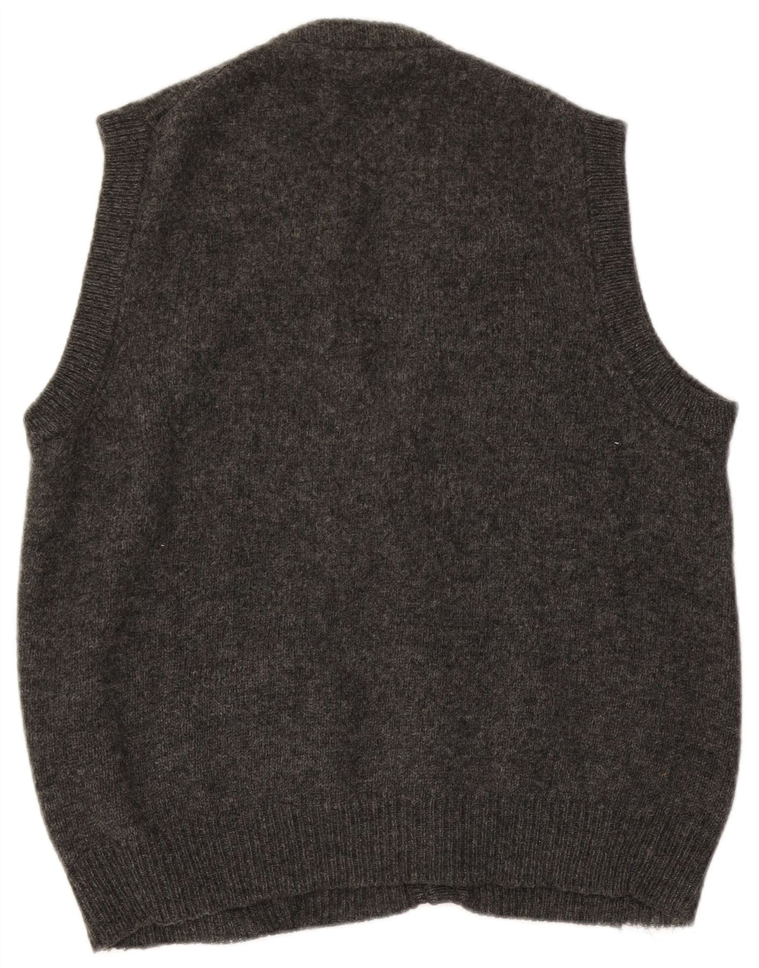 Fila Ärmelloser Herren-Cardigan-Pullover aus mittelgrauer Wolle