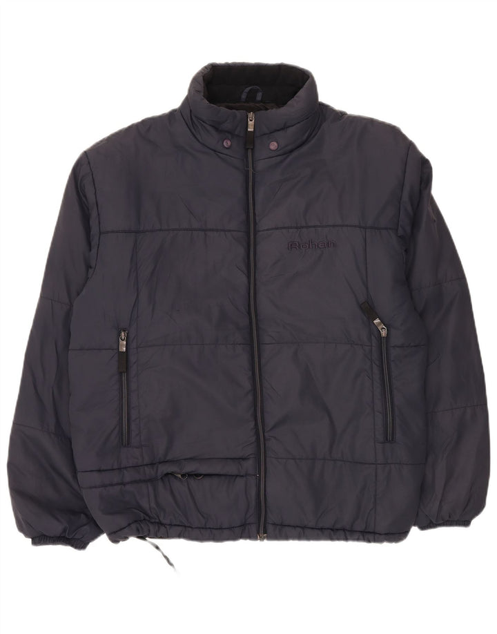 ROHAN Herren Unisex Wattierte Jacke UK 38 Mittel Marineblau Polyamid