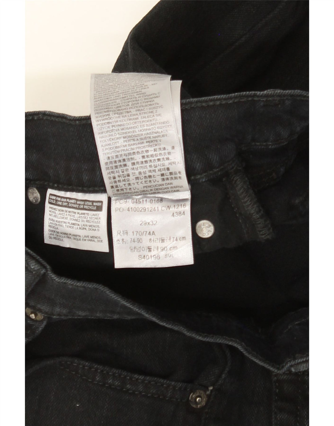 LEVI'S Womens Denim Shorts W29 Medium  Black Cotton Vintage Levi's and Second-Hand Levi's from Messina Hembry 