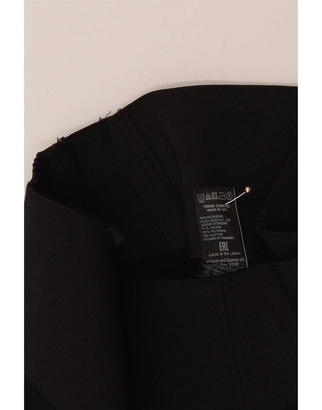 Marks & Spencer Damen Leggings UK 8 Small Schwarze Viskose