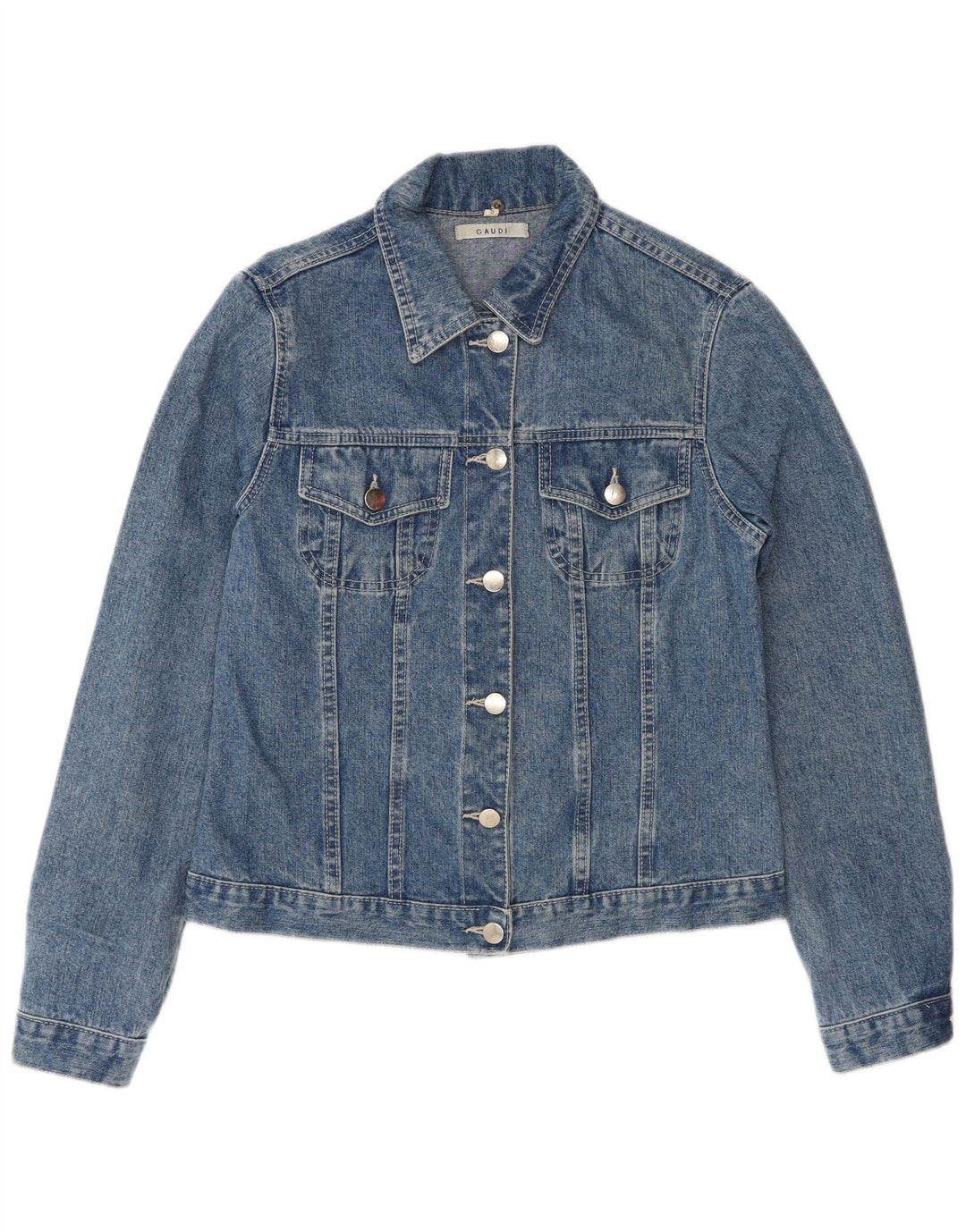 Gaudi Damen Jeansjacke UK 10 Small Blaue Baumwolle