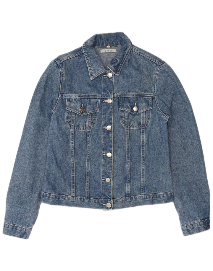 Gaudi Damen Jeansjacke UK 10 Small Blaue Baumwolle