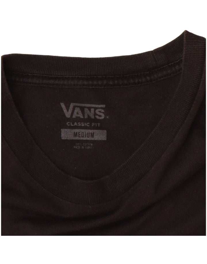 VANS Mens Classic Fit Graphic T-Shirt Top Medium Black