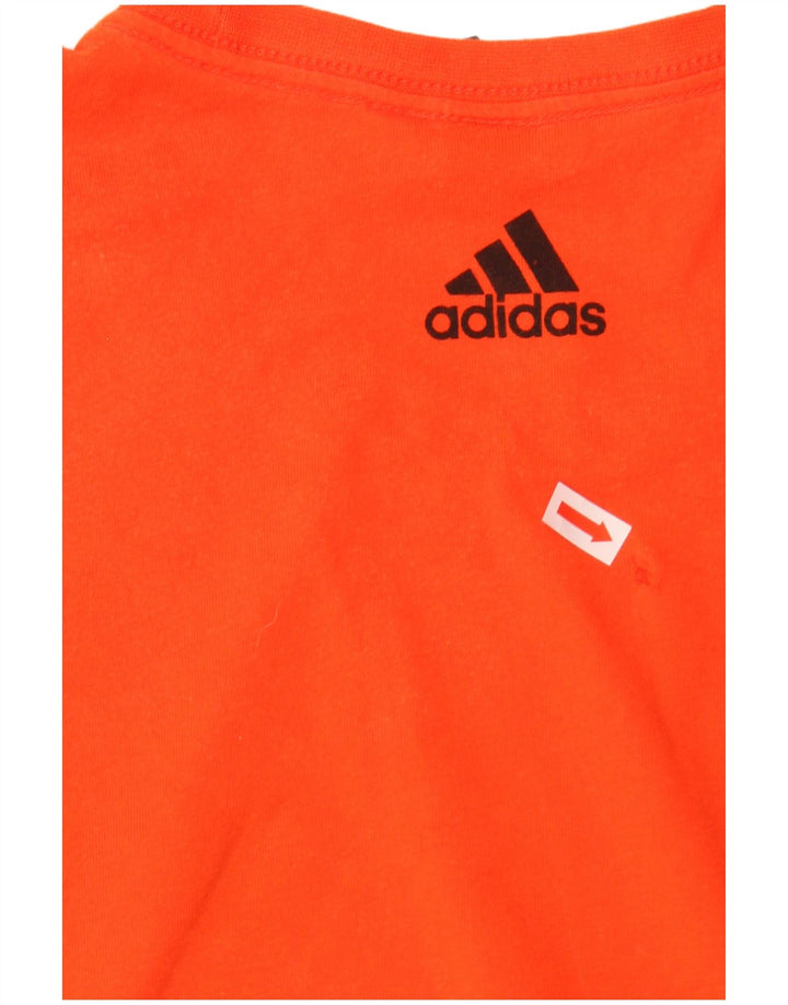 ADIDAS Mens Graphic T-Shirt Top Medium Orange