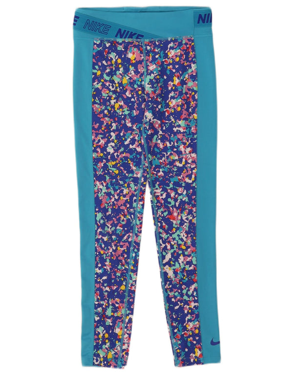 Nike Dri Fit Grafik-Leggings für Mädchen, 12–13 Jahre, groß, mehrfarbig, Batikfärbung