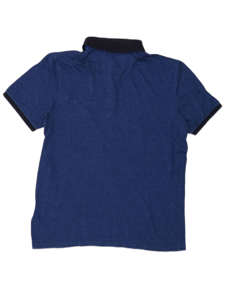 Ted Baker Herren-Poloshirt, Größe 4, groß, blaue Baumwolle