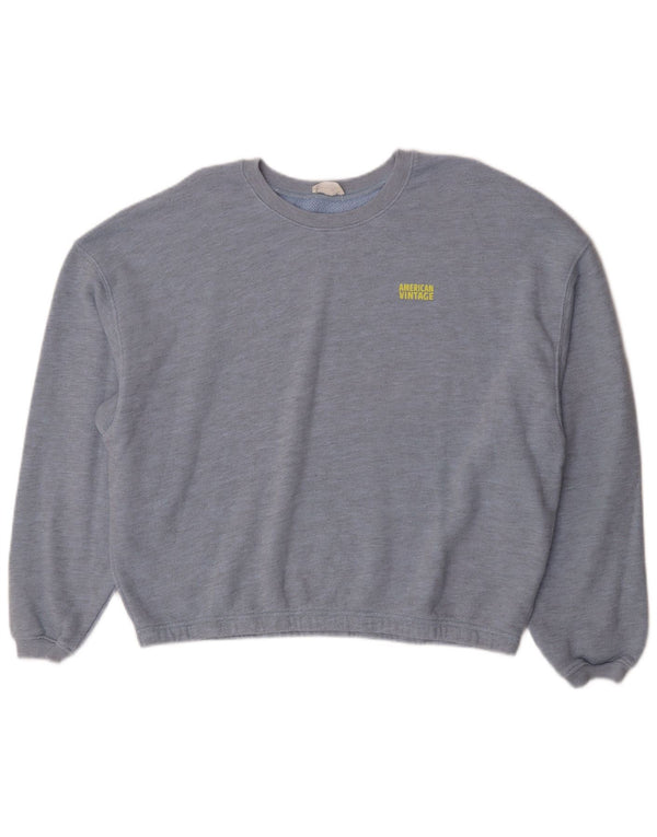 American Vintage Damen-Sweatshirt-Pullover, Gr. 44, groß, blau, klassisch