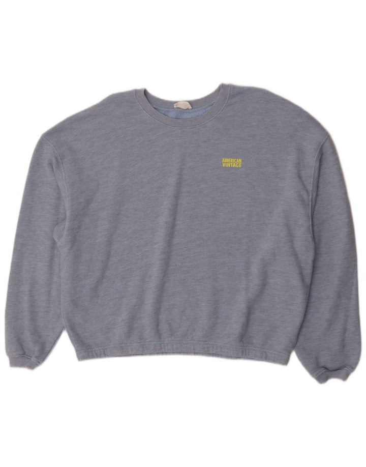 American Vintage Damen-Sweatshirt-Pullover, Gr. 44, groß, blau, klassisch