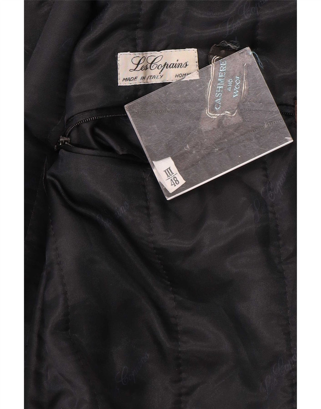 Zweireihiger Herrenmantel von Les Copains IT 48 Mittelmarineblauer Kaschmir