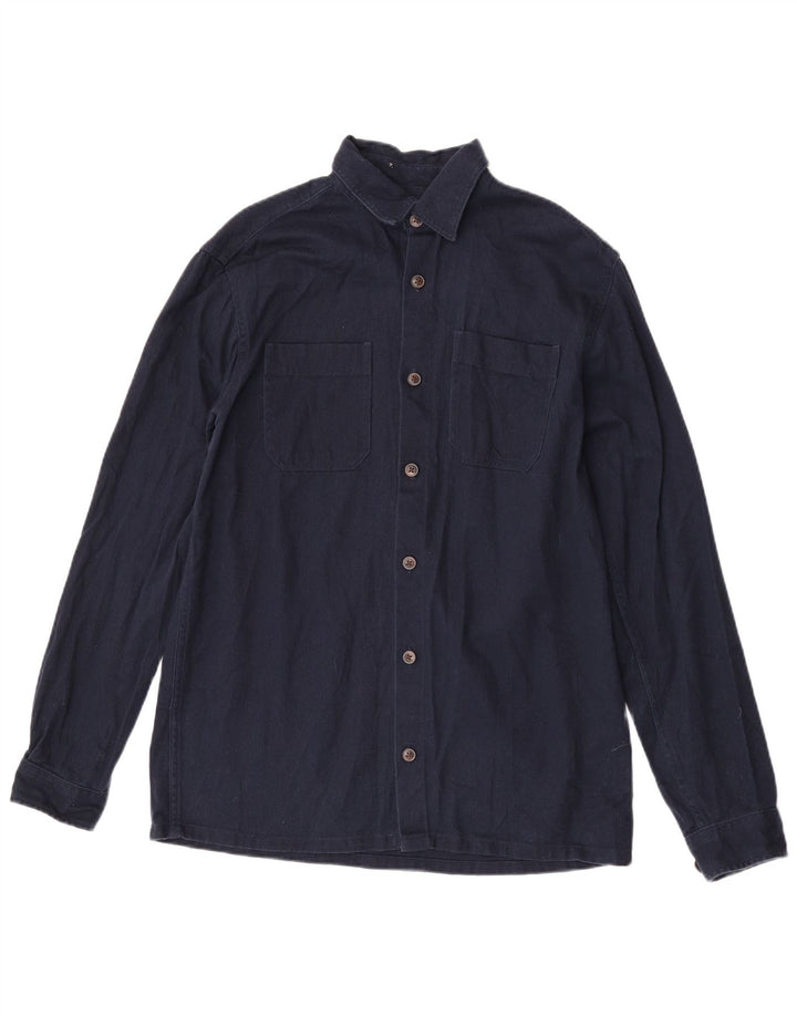 Jack & Jones Herren-Jeanshemd, klein, marineblau, Baumwolle