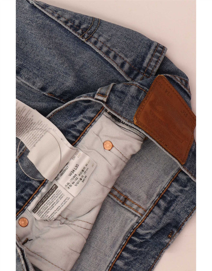 Levi's Herren 514 Straight Jeans W34 L30 Blaue Baumwolle