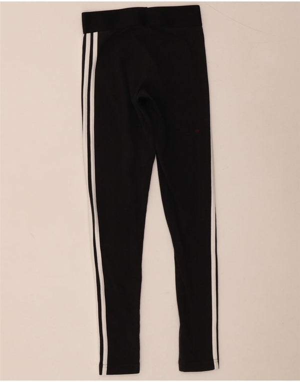 Adidas Damen Leggings UK 4/6 XS Schwarz Baumwolle