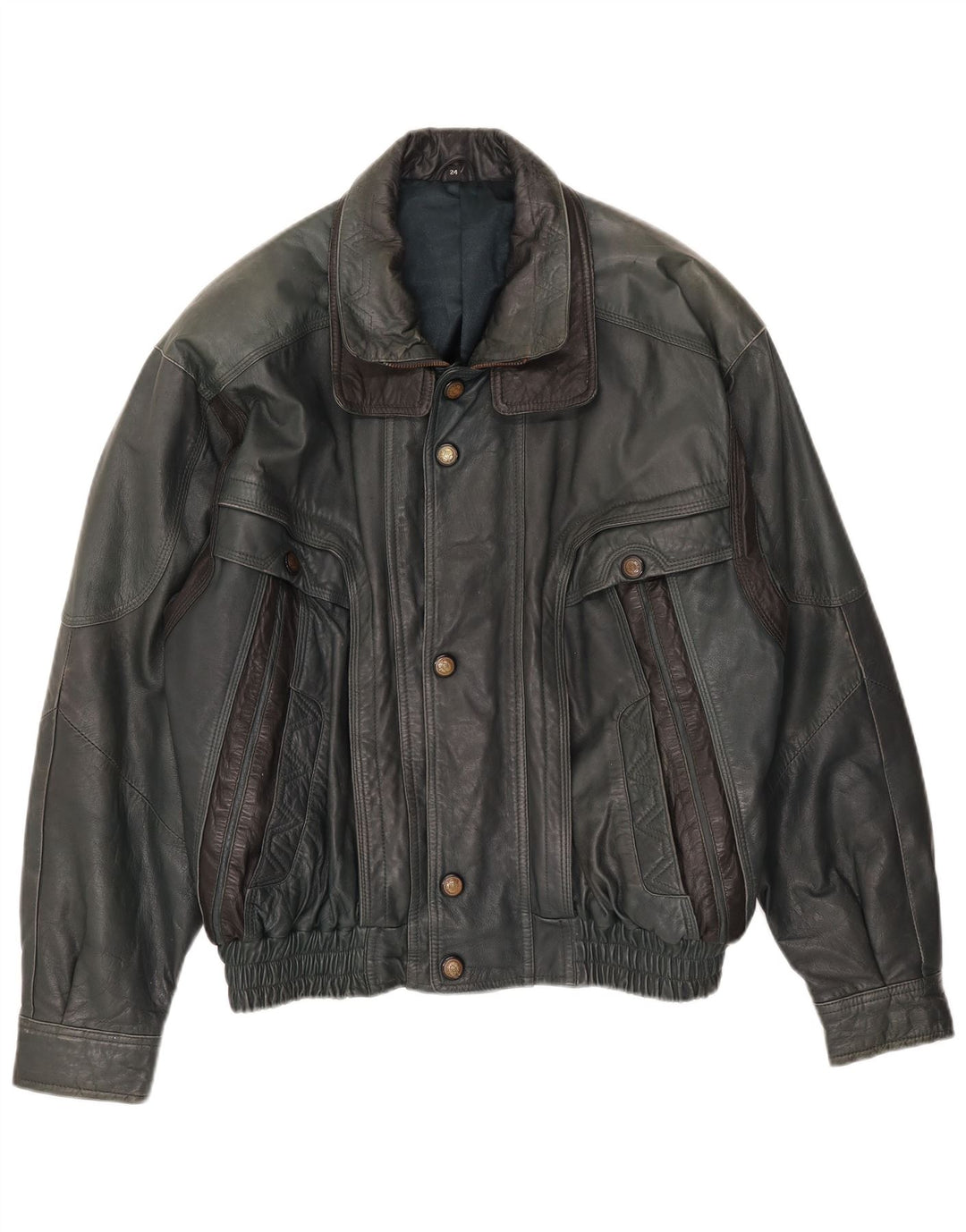 Vintage Herren Lederjacke UK 40 Large Grün