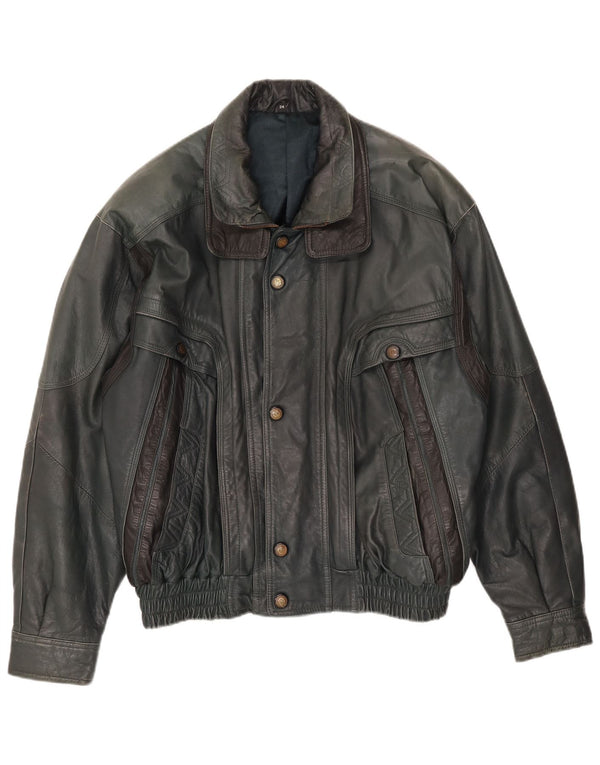 Vintage Herren Lederjacke UK 40 Large Grün
