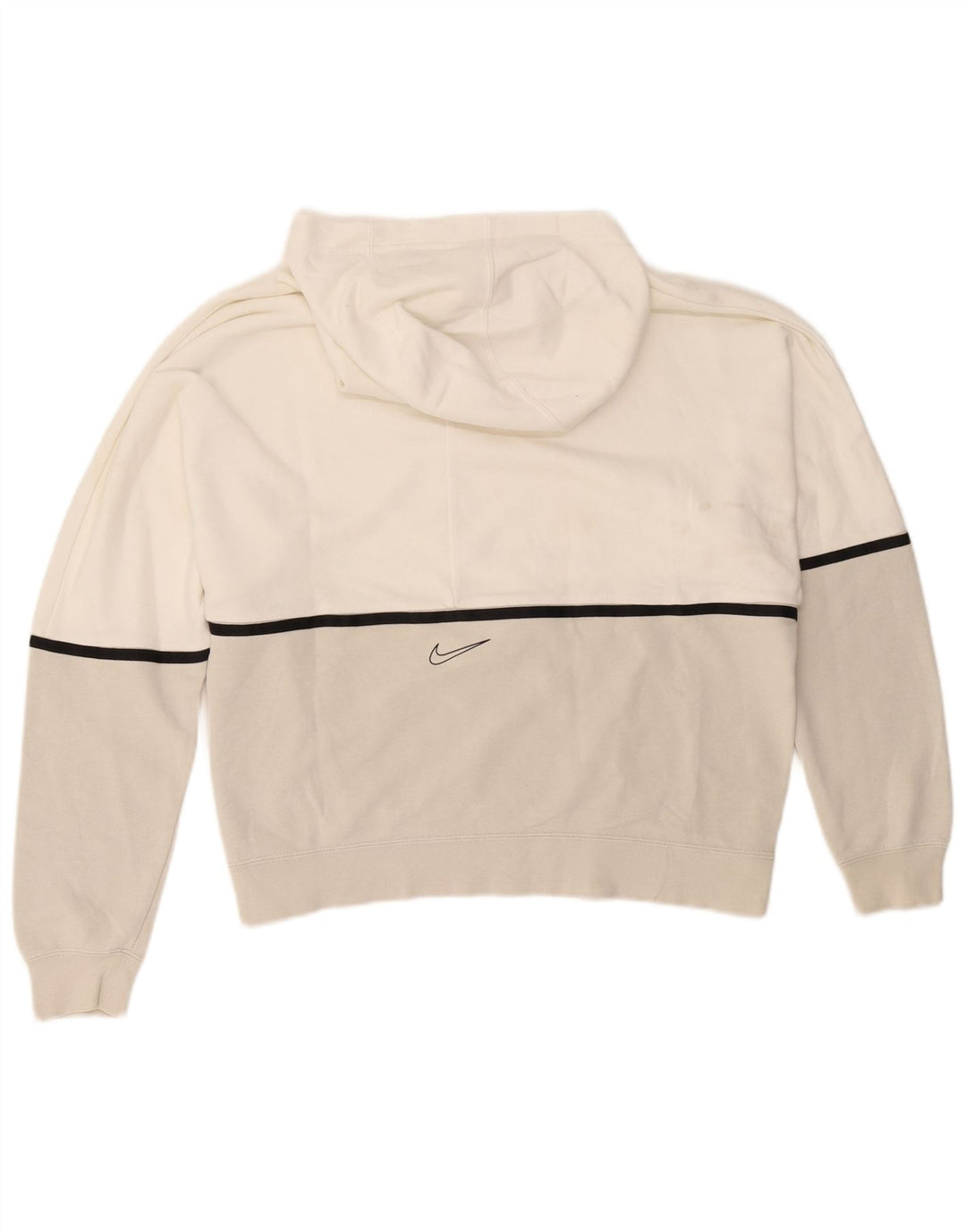 Nike Herren-Kapuzenpullover mit Grafik, mittelweiß, Colourblock-Baumwolle