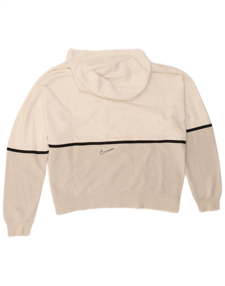 Nike Herren-Kapuzenpullover mit Grafik, mittelweiß, Colourblock-Baumwolle