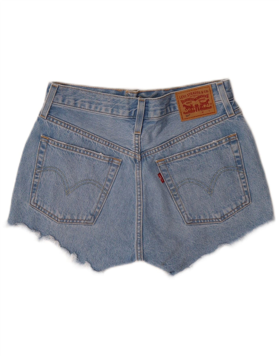 Levi's Damen 501 Denim Hot Pants W26 Small Blaue Baumwolle