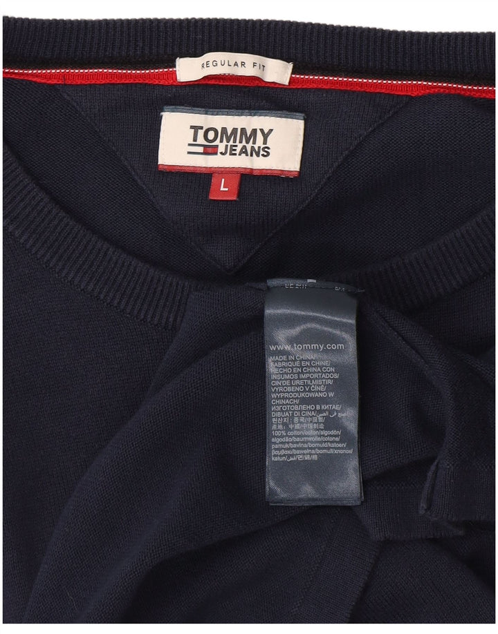 TOMMY HILFIGER Herren-Sweatshirt mit normaler Passform, Grafik, Größe L, Marineblau