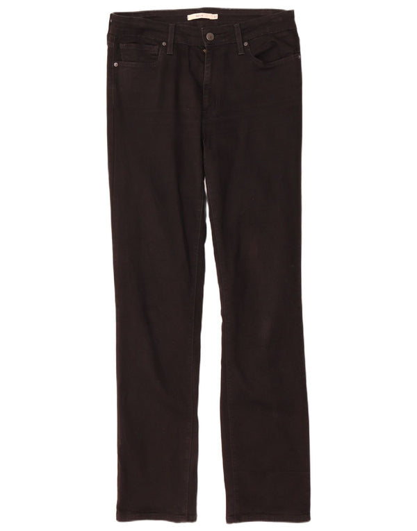 Levi's Damen 712 Slim Jeans W30 L32 Schwarze Baumwolle