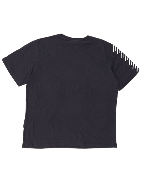 SUPERDRY Herren Grafik-T-Shirt-Oberteil XL aus marineblauer Baumwolle