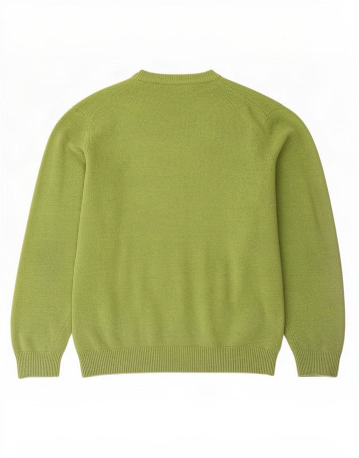 Marlboro Classics Herren-Pullover mit V-Ausschnitt, 2XL, grüne Wolle