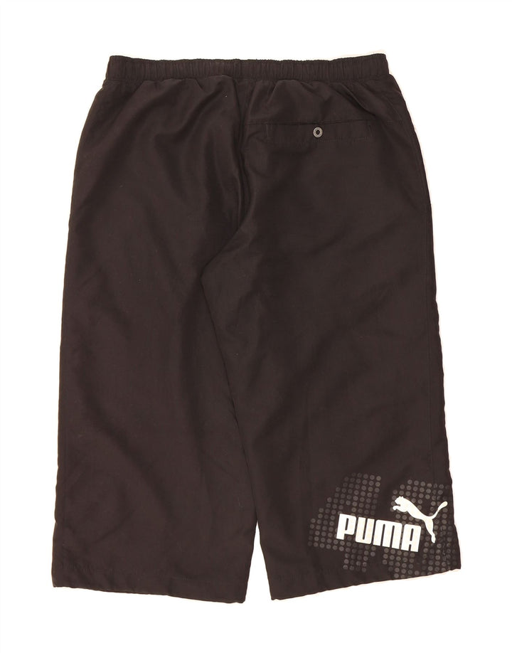 PUMA Mens Graphic Capri Tracksuit Trousers Medium  Black Polyester Vintage Puma and Second-Hand Puma from Messina Hembry 
