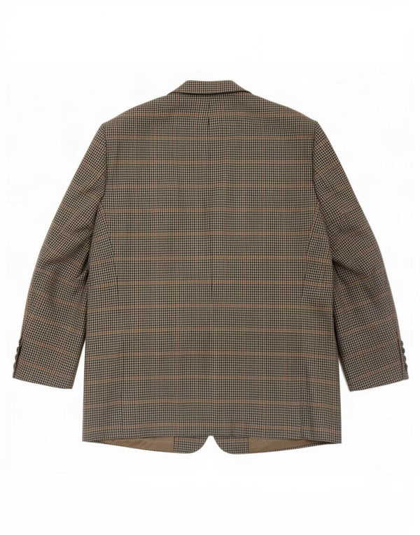 BROOK TAVERNER Herren-Blazer mit 2 Knöpfen, UK 46 3XL, grauer Hahnentrittmuster