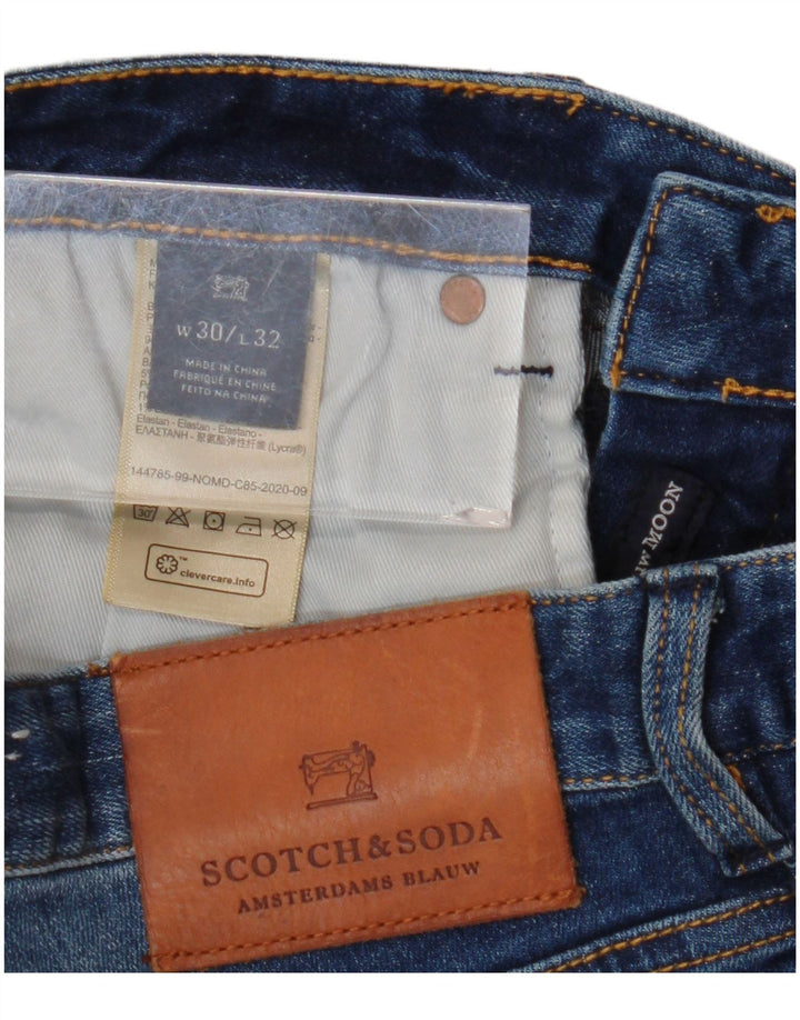 SCOTCH & SODA Damen Slim Denim Shorts W30 Medium Navy Blue Cotton