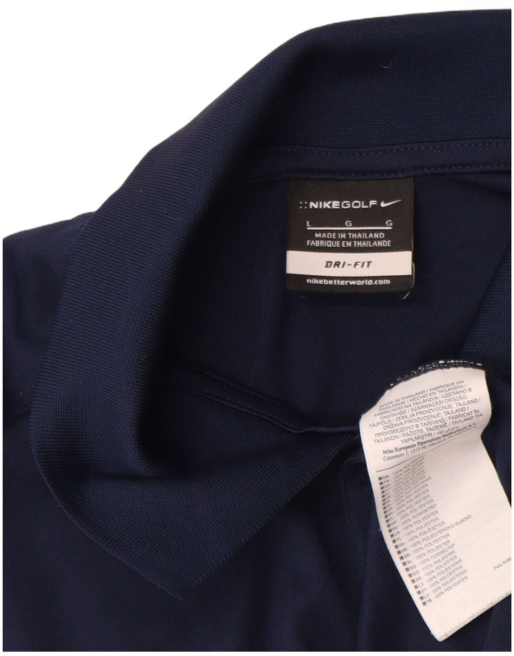 Nike Herren Dri Fit Poloshirt, groß, Marineblau, Polyester