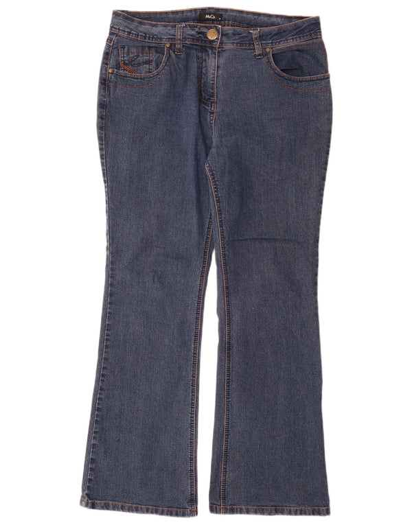 M&Co Damen Bootcut Jeans UK 14 Large W32 L30 Blaue Baumwolle