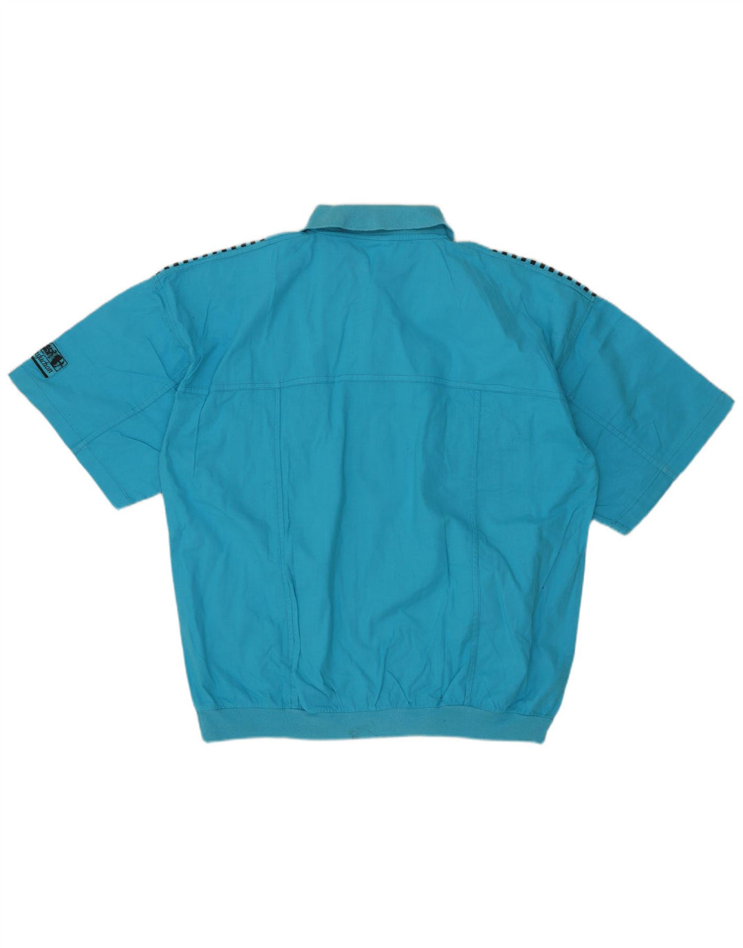 C & A Herren-Kurzarm-Pulloverhemd, Größe L, Blau, Baumwolle